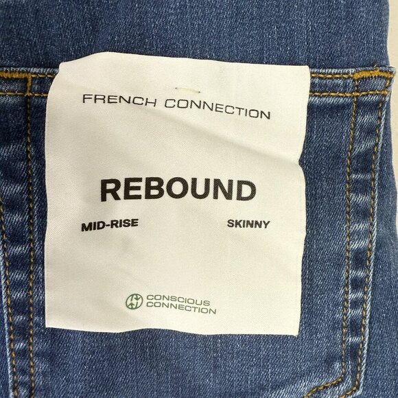 French Connection Women's Rebound Response Mid Rise Skinny Jeans Size 0 NWT - Picture 9 of 12